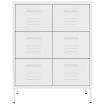 Drawer Cabinet White 80x35x101.5 cm Steel