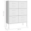 Drawer Cabinet White 80x35x101.5 cm Steel