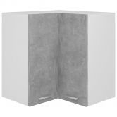 Hanging Corner Cabinet Concrete Grey 57x57x60 cm Engineered Wood