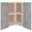 Hanging Corner Cabinet Concrete Grey 57x57x60 cm Engineered Wood