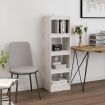 Book Cabinet Room Divider White 40x30x135.5 cm Pinewood