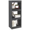 Book Cabinet/Room Divider Grey 40x30x103.5 cm Solid Pinewood