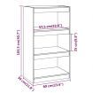 Book Cabinet/Room Divider Grey 60x30x103.5 cm Solid Wood Pine