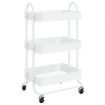 3-Tier Trolley White 43x34x79 cm Steel