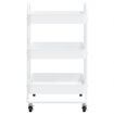 3-Tier Trolley White 43x34x79 cm Steel