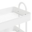 3-Tier Trolley White 43x34x79 cm Steel