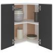 Hanging Corner Cabinet Grey 57x57x60 cm Engineered Wood