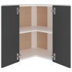 Hanging Corner Cabinet Grey 57x57x60 cm Engineered Wood