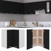 Hanging Corner Cabinet Black 57x57x60 cm Engineered Wood
