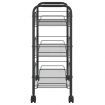 3-Tier Kitchen Trolley Black 46x26x64 cm Iron