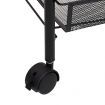 3-Tier Kitchen Trolley Black 46x26x64 cm Iron