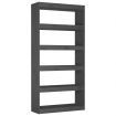 Book Cabinet/Room Divider Grey 80x30x167.4 cm Solid Wood Pine