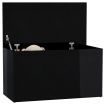 Storage Chest High Gloss Black 84x42x46 cm Engineered Wood