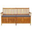 Storage Bench with Cushion 148 cm Solid Wood Acacia