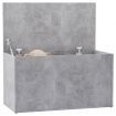 Storage Chest Concrete Grey 84x42x46 cm Engineered Wood