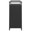 Bar Cart with Drawer Black 100x45x97 cm Poly Rattan