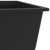 Kitchen Sink with Overflow Hole Black Granite