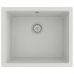 Kitchen Sink with Overflow Hole White Granite