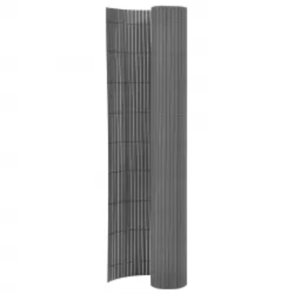 Double-Sided Garden Fence 110x500 cm Grey