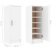 Shoe Cabinet White 32x35x92 cm Engineered Wood