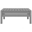 Garden Footstool Grey Solid Pinewood