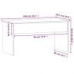 Coffee Table White 102x50.5x52.5 cm Engineered Wood