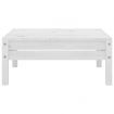 Garden Footstool White Solid Pinewood