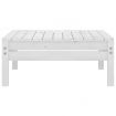 Garden Footstool White Solid Pinewood