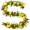 Christmas Garland with LED Lights Green 2.7 m PVC