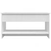 Coffee Table High Gloss White 102x50x52.5 cm Engineered Wood