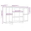 Sideboard High Gloss White 120x30x75 cm Engineered Wood