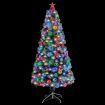 Artificial Christmas Tree with LED White&Blue 150 cm Fibre Optic