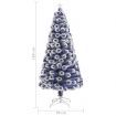 Artificial Christmas Tree with LED White&Blue 150 cm Fibre Optic