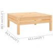 Garden Footstool Solid Pinewood