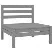 4 Piece Garden Lounge Set Grey Solid Wood Pine