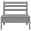 4 Piece Garden Lounge Set Grey Solid Wood Pine