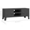 Industrial TV Cabinet Anthracite 105x35x42 cm Metal