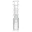 U-shape Gabion Basket with 4 Posts Iron 380x20x100 cm