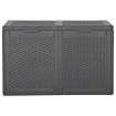 Garden Storage Box 180L Black PP Rattan