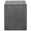 Garden Storage Box 180L Black PP Rattan