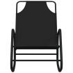 Rocking Sun Lounger Black Steel and Textilene