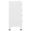 Industrial Drawer Cabinet White 78x40x93 cm Metal