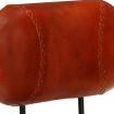 Bar Stools 2 pcs Black and Brown Real Goat Leather