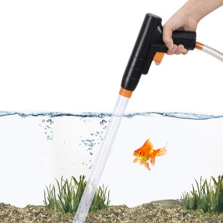 Aquarium Gravel Cleaner - Fish Tank Gravel Sand Cleaner Water Changer with  Water Hose Controller Clamp Aquarium Siphon Vacuum Sand Cleaning Kit Tools  