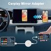 CarPlay Mirror Adapter,Compatible with Factory Wired CarPlay Cars Model from 2015+,Screen Mirroring Support Watch YouTube,TV News,Photos,Navigation and HD Videos Wired Apple CarPlay Product (White)