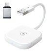 CarPlay Wireless Adapter for Factory Wired CarPlay 2023 Upgrade Plug & Play Dongle Converts Wired to Wireless Fast and Easy Use Fit for Cars from 2016 & iPhone iOS 10+ (White)