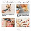 Dog Grooming Cordless Pet Hair Clipper with Scissors Comb Cleaning Brush and USB Cable Silent Rechargeable Shaving Tool for Dogs Cat Hair