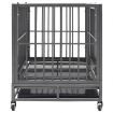 Dog Cage with Wheels Steel 92x62x76 cm