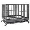 Dog Cage with Wheels Steel 92x62x76 cm