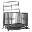 Dog Cage with Wheels Steel 92x62x76 cm